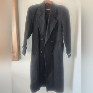 Men's Black Double-Breasted Coat